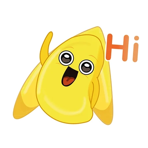 Telegram sticker  lovely, banana, pikachu meme, pyaterochka bananos,