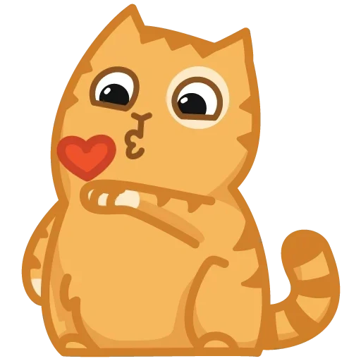 Telegram sticker  cat, peach, cat persik,