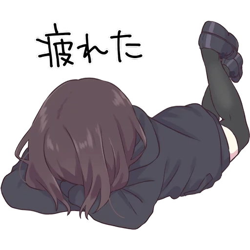 Telegram sticker  picture, menher chan, sad anime, anime characters, anime arts of girls,