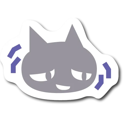 Telegram sticker  cat, cat, emote, animal, animal crossing,