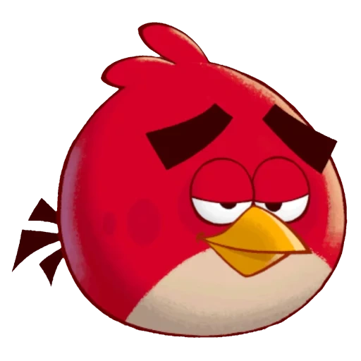 Telegram sticker  angry birds, engley bird red, angry birds red, engeli bird, angry birds by engeli bourds,