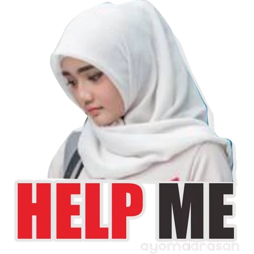 Telegram sticker  asian, jilbab, yuk salish, hijab wolf, muslim women's headscarf,