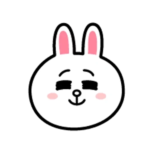 Telegram sticker  line friends, thread friend rabbit, line friends cony, korean smiley face, cute rabbit pattern,