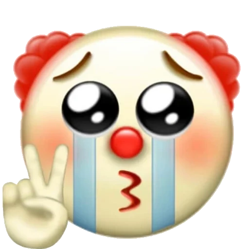 Telegram sticker  emoji, clown emoji, clown emoji, emoji hello, clown clown emoji,