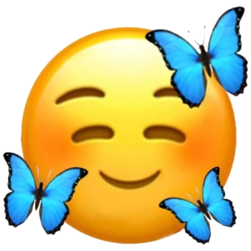 Telegram sticker  emoji, emoji, dear emoji, emoji smileik, smiley butterfly,