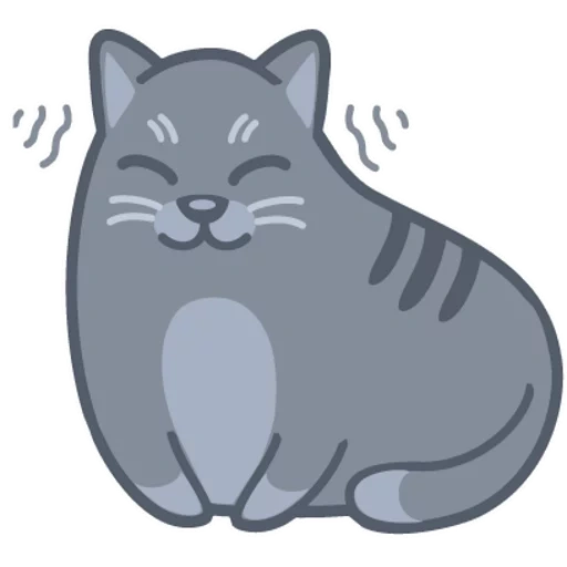 Telegram sticker  cat, cat, cat, bmp cats, gray cat,