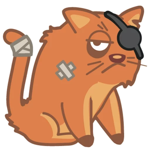 Telegram sticker  cats, cat persik, cat 64x64, orange cat,