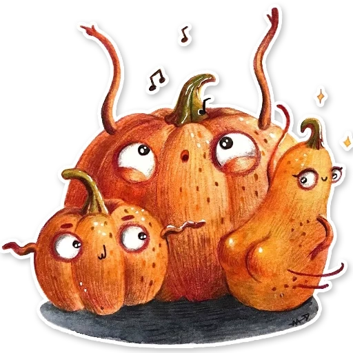 Telegram sticker  pumpkin, cute pumpkin, cute pumpkin, halloween pumpkin,