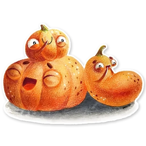 Telegram sticker  lovely, pumpkin, cute pumpkin, cute pumpkin,