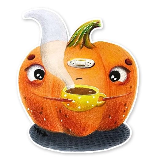Telegram sticker  gourd jack, cute pumpkin, gourd figurines, cute pumpkin, halloween pumpkin,