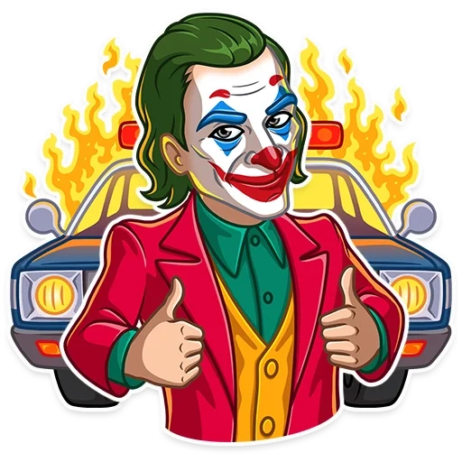 Telegram sticker  clown, clown 2019,