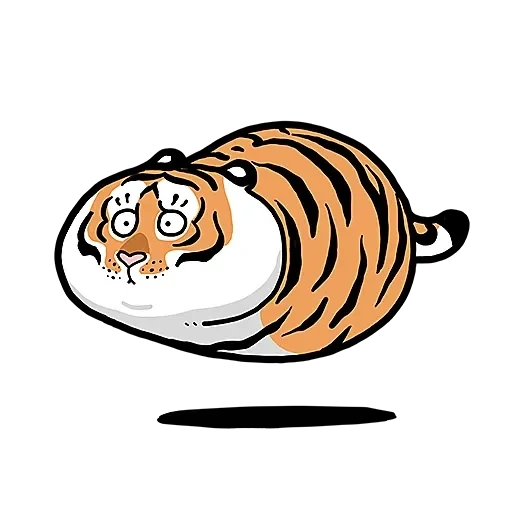 Telegram sticker  tiger, a chubby tiger, fat tiger, the tiger is funny, bu2ma_ins tiger,