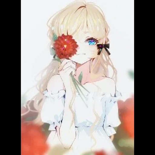 Telegram sticker  picture, athanasius tsumelka, anime cute drawings, anime girl blond hair, anime girl blond hair,