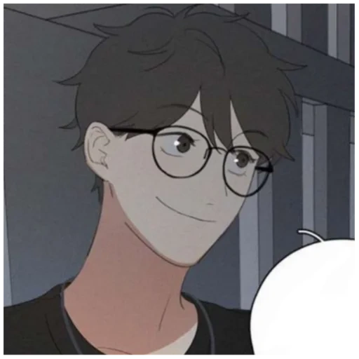 Telegram sticker  yu yang, smile, are you here, anime characters, the characters of manhwa,