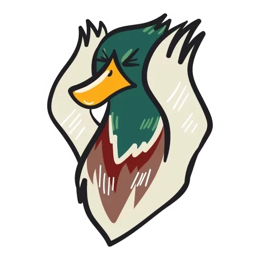 Telegram sticker  duck, pak duck, duck zak, duck duck, duck logo,