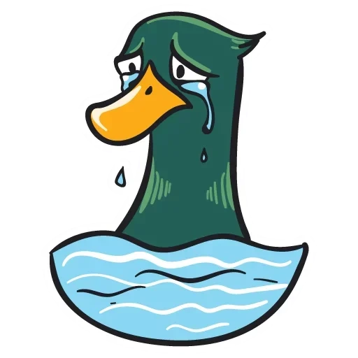 Telegram sticker  ducks, duck, duck duck, duck logo's head,