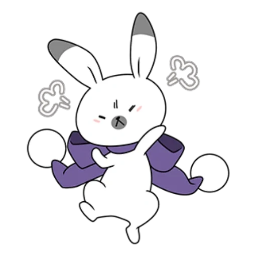 Telegram sticker  rabbit pattern, rabbit pattern, dancing rabbit, lovely rabbit pattern, sketch rabbit,