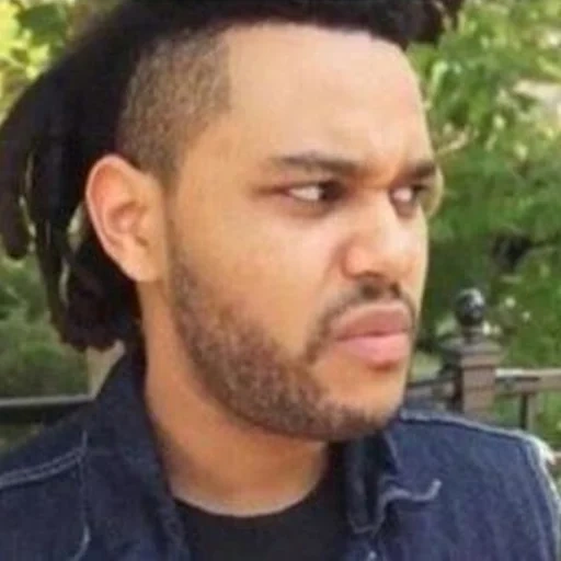 Telegram sticker  the weeknd, the weeknd hairstyle, beauty behind the madness,