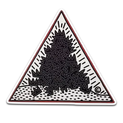 Telegram sticker  sleeve, symbol, triangle, careful sign,