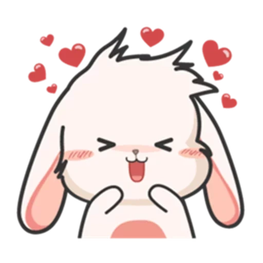 Telegram sticker  picture, kawaii bunny, kawaii drawings, daily life loppie, lovely drawings sketches,