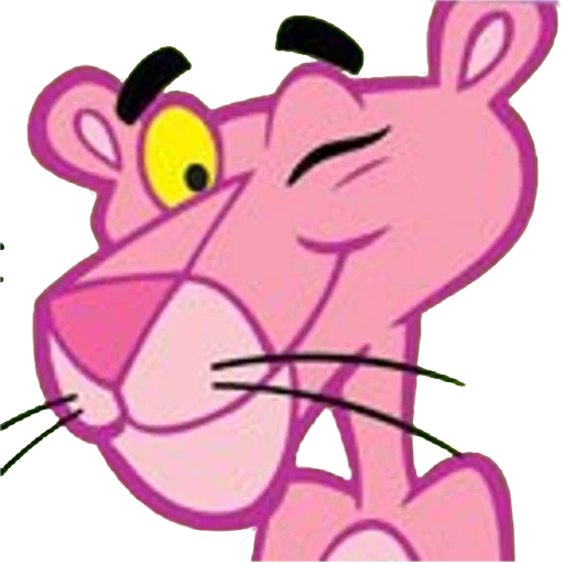 Telegram sticker  pink panter, pembe panter, pink panther, panther pink, pink panther drawing,