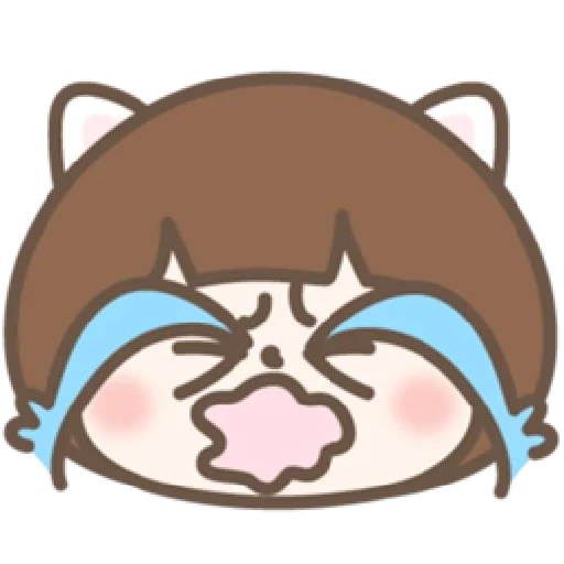 Telegram sticker  faces, anime, lovely, the animals are cute,