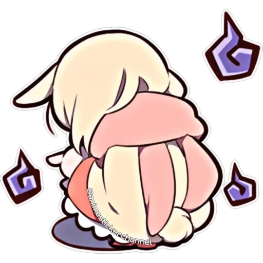 Telegram sticker  red cliff, animation, by sazi, sweetie bunny, rear knight goggles,
