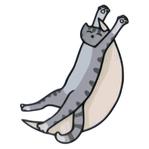 Telegram sticker  cat, cat, seal, seal space, cartoonizempet cat,