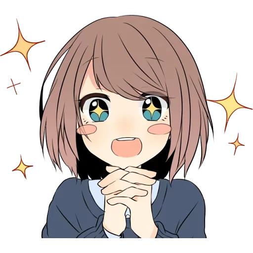 Telegram sticker  picture, anime cute, lovely anime tyanki, the anime is cute,