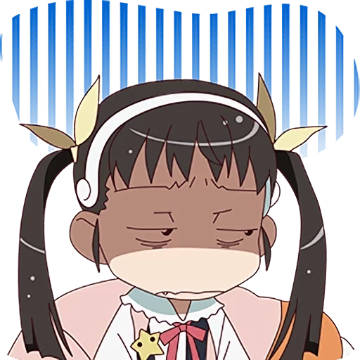 Telegram sticker  anime, monogatari, khachikuji mai, anime characters, hachikuji mayoi,
