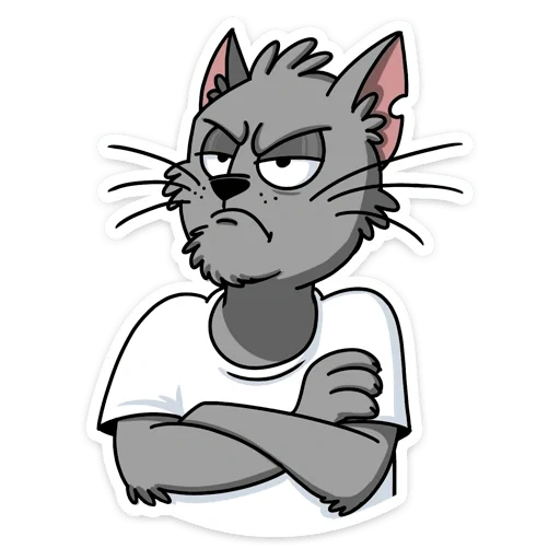 Telegram sticker  cat, stepan cat,
