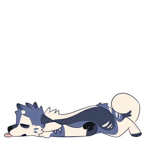 Telegram sticker  frey's hedgehog, wolf pack animation, anime dog, wolf character, animal animation,