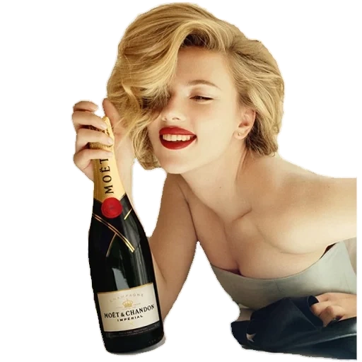 Telegram sticker  scarlett johansson, scarlett johansson wine, scarlett johansson champagne, scarlett johansson moet chandon,