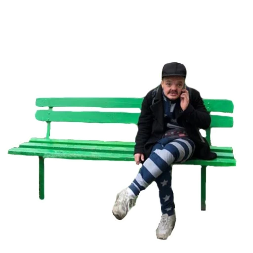 Telegram sticker  legs, bench, bomzh to the bench, sits a bench, street benches,