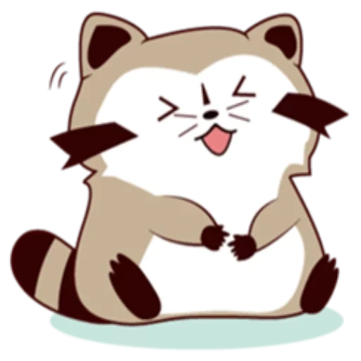 Telegram sticker  cats, raccoon, racot is red, fat cat, raccoon pack,