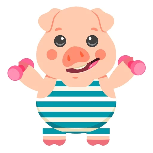 Telegram sticker  toys, big pig, pink piglet, cartoon pig, a big movie about piglets,