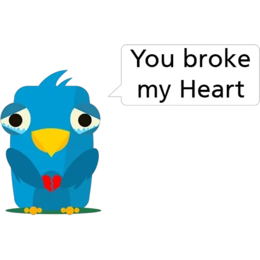 Telegram sticker  toys, two birds, love bird, bluebird, heart blue,