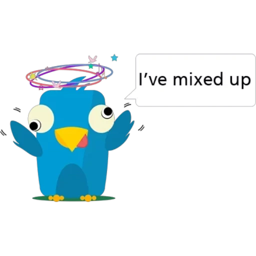 Telegram sticker  owl, bird, toys, bluebird, blue bird,