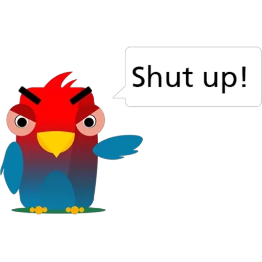 Telegram sticker  text, angry birds, angry birds 2, parrot vector, angry birds,