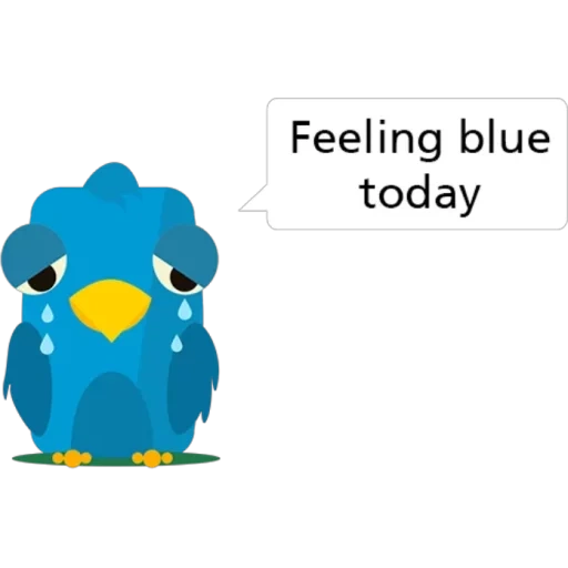 Telegram sticker  bird, little bird, bluebird, fat bird, funny bird,