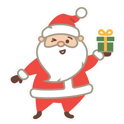 Telegram sticker  santa claus, new year's, santa claus, santa claus pan,