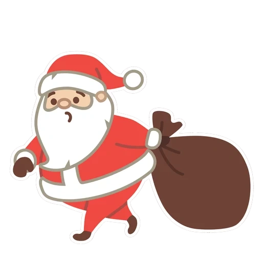 Telegram sticker  gr santa, santa claus, new year 2020, santa claus cartoon, happy new year,