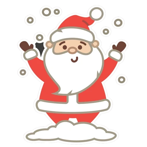 Telegram sticker  new year's, santa claus, santa claus vector, santa claus with no background,