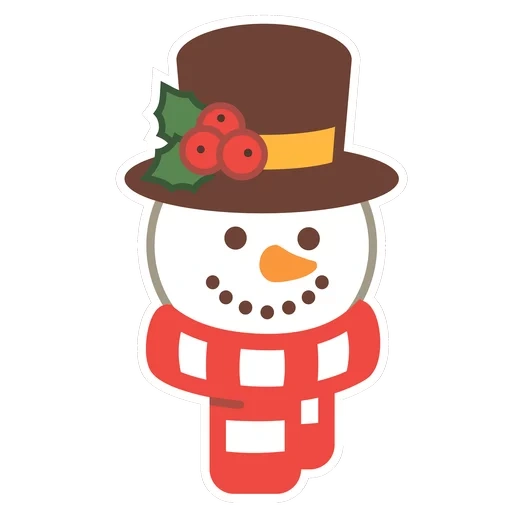 Telegram sticker  new year's day, snowman, new year's, snowman badge, snowman sticker,