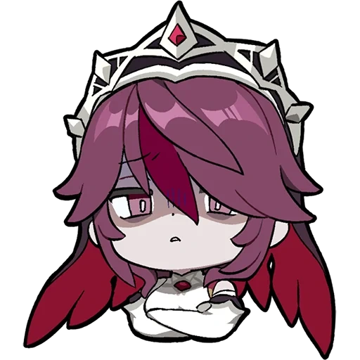 Telegram sticker  red cliff, red cliff character, red cliff cartoon characters, genshin impact official chibi emotes, genshin impact official chibi emotes bey doy,
