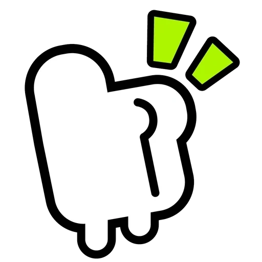 Telegram sticker  ivory, hand icon, easy icon, icon style, vector icon,