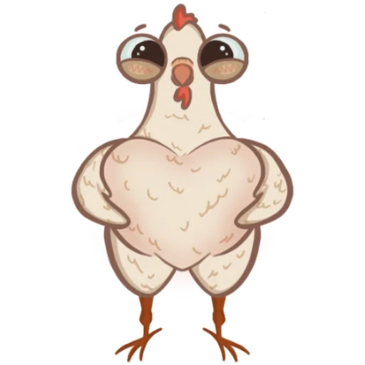 Telegram sticker  goose, chicken, chicken stripes, chicken illustrations,