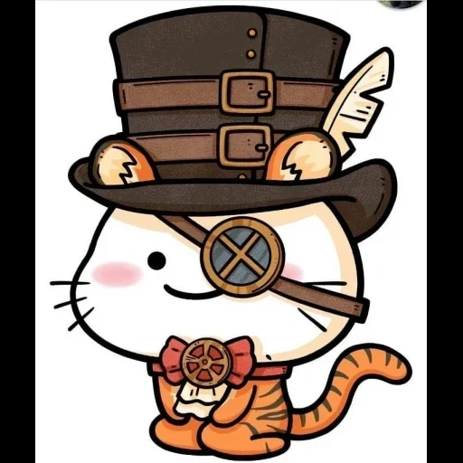 Telegram sticker  anime, evil hello kitty, hello kitty horror, cats travellers game, hallow kitty steampank,