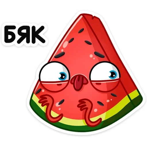 Telegram sticker  radik, watermelon radik, donat arbuz, arbuzik radik,