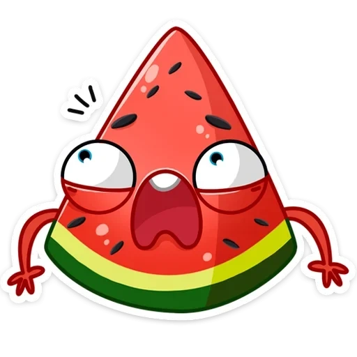 Telegram sticker  lovely, radik, watermelon,